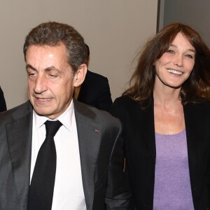 Nicolas Sarkozy et sa femme Carla Bruni-Sarkozy - Présentation du nouveau livre de Marisa Bruni Tedeschi "Mes chères filles, je vais vous raconter" à Turin en Italie le 6 mars 2017.