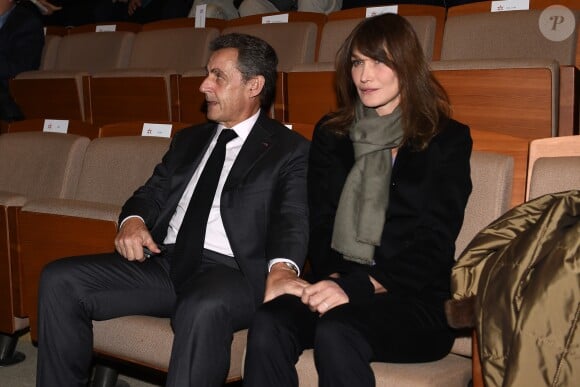 Nicolas Sarkozy et sa femme Carla Bruni-Sarkozy - Présentation du nouveau livre de Marisa Bruni Tedeschi "Mes chères filles, je vais vous raconter" à Turin en Italie le 6 mars 2017