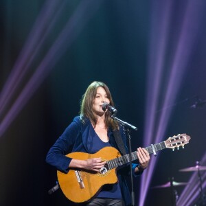 Carla Bruni-Sarkozy lors du concert du 12ème Gala 2017 de l'Association pour la Recherche sur Alzheimer à la salle Pleyel dans le 8ème arrondissement, à Paris, France le 30 janvier 2017.