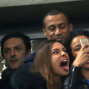 Marine Lorphelin, Flora Coquerel - People au match de football France - Russie au Stade de France à Saint-Denis le 29 mars 2016.