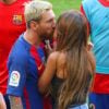Lionel Messi et sa femme Antonella Rocuzzo au Camp Nou, à Barcelone, le 20 Août 2016.