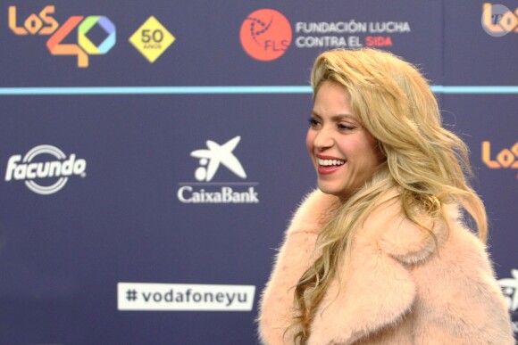 Shakira au photocall des 40èmes Music Awards à Barcelone, le 1er décembre 2016.