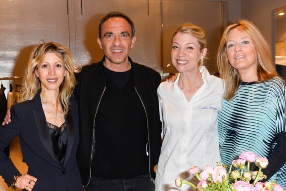 Tristane Banon, Nikos Aliagas, Claire Verneil et Caroline Faindt lors de la soirée des "Femmes de talent" à la boutique Apostrophe à Paris, France, le 21 mars 2017.