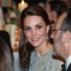 Kate Middleton, duchesse de Cambridge, et Jean Reno - Dîner donné par l'ambassadeur de Grande-Bretagne en France à la résidence de l'ambassadeur à Paris le 17 mars 2017. © Laurent Vu / Pool / Bestimage