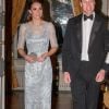 Kate Middleton, duchesse de Cambridge, et le prince William, duc de Cambridge, au dîner donné par l'ambassadeur de Grande-Bretagne en France à la résidence de l'ambassadeur à Paris le 17 mars 2017.