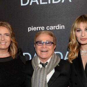 Lisa Azuelos, Orlando (le frère de Dalida), Sveva Alviti (joue le rôle de Dalida dans le film) à l'Avant-première du film "Dalida" à L'Olympia, Paris le 30 novembre 2016. © Rachid Bellak/Bestimage