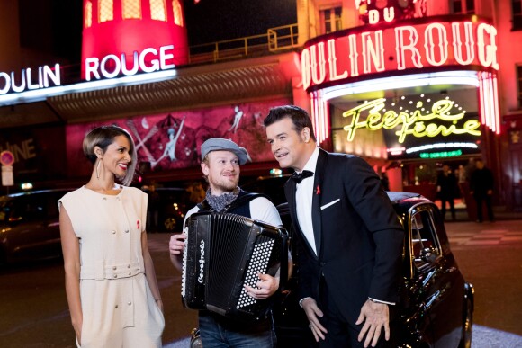 Exclusif - Shy'm et Roch Voisine - Emission "Tous au Moulin Rouge pour le sidaction" au Moulin Rouge à Paris le 20 mars 2017. L'émission sera diffusée sur France 2 le samedi 25 mars à 21h00. © Cyril Moreau - Dominique Jacovides / Bestimage