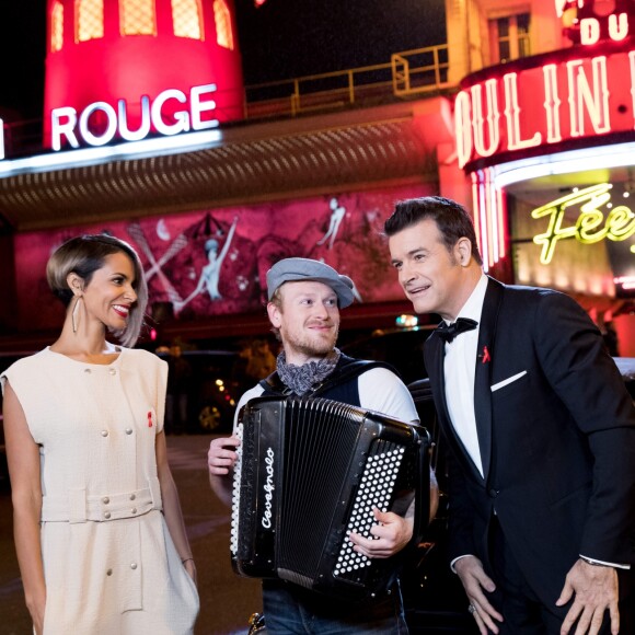 Exclusif - Shy'm et Roch Voisine - Emission "Tous au Moulin Rouge pour le sidaction" au Moulin Rouge à Paris le 20 mars 2017. L'émission sera diffusée sur France 2 le samedi 25 mars à 21h00. © Cyril Moreau - Dominique Jacovides / Bestimage