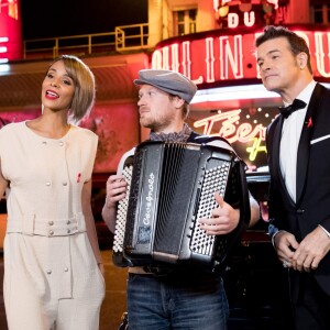 Exclusif - Shy'm et Roch Voisine - "Tous au Moulin Rouge pour le sidaction" au Moulin Rouge à Paris le 20 mars 2017. L'émission sera diffusée sur France 2 le samedi 25 mars à 21h00. © Cyril Moreau - Dominique Jacovides / Bestimage