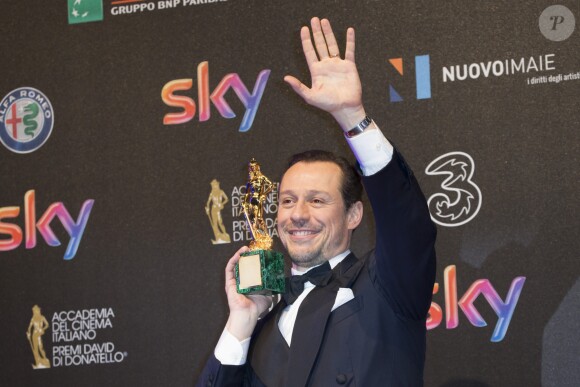 Stefano Accorsi à la 62ème cérémonie des David di Donatello à Rome en Italie, le 27 mars 2017