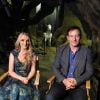Jason Isaacs et Evanna Lynch lors de la preview de la Forêt Interdite dans le Warner Bros. Studio Tour London - The Making of Harry Potter, près de Londres, le 8 mars 2017.