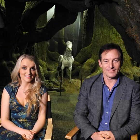 Jason Isaacs et Evanna Lynch lors de la preview de la Forêt Interdite dans le Warner Bros. Studio Tour London - The Making of Harry Potter, près de Londres, le 8 mars 2017.