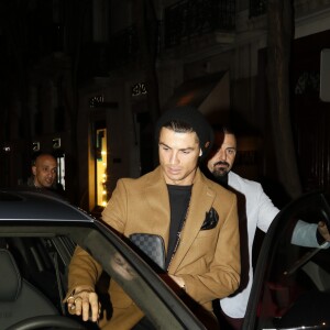 Cristiano Ronaldo fête l'anniversaire de sa compagne Georgina Rodriguez (22 ans) au restaurant Tatel à Madrid, Espagne, le 30 janvier 2017.