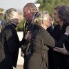 La reine Sofia d'Espagne et le roi Juan Carlos Ier d'Espagne sont allés se recueillir auprès de la dépouille de la princesse Alicia de Bourbon-Parme, tante du roi Juan Carlos décédée le 28 mars 2017 à 99 ans, et présenter leurs condoléances à sa famille lors de ses funérailles près de Madrid, le 29 mars 2017.