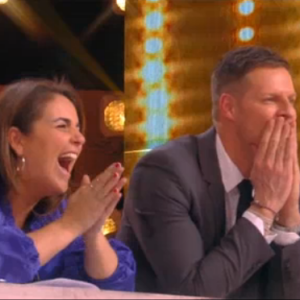 Valérie Benaïm et Matthieu Delormeau dans "TPMP : La grande rassrah 2", le 30 mars 2017 sur C8.