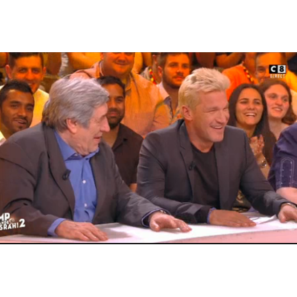 Jean-Pierre Castaldi et Benjamin Castaldi dans "TPMP : La grande rassrah 2", le 30 mars 2017 sur C8.