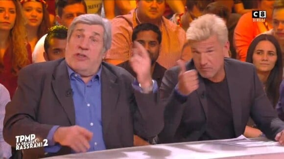 Jean-Pierre Castaldi gaffe en direct dans "TPMP : La grande rassrah 2", le 30 mars 2017 sur C8.