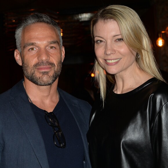 Philippe Bas et Claire Verneil - Soirée d'ouverture du restaurant "Ikone" à Paris le 30 mars 2017.