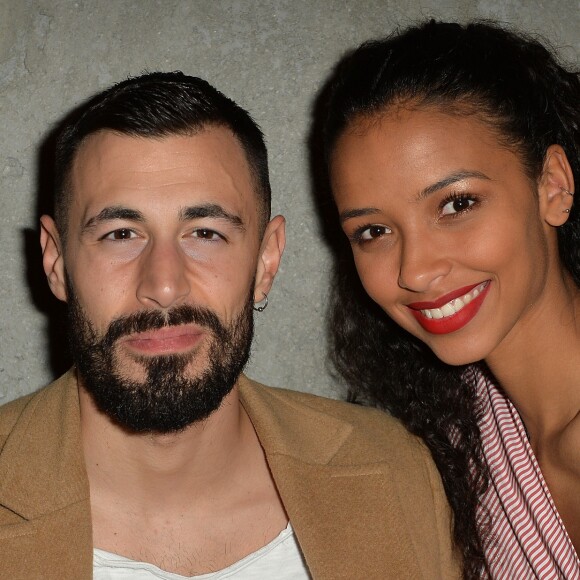 Flora Coquerel (Miss France 2014) et son compagnon Ugo Ciulla - Soirée d'ouverture du restaurant "Ikone" à Paris le 30 mars 2017.
