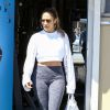 Jennifer Lopez et son nouveau compagnon Alex Rodriguez à la sortie d'un centre de fitness à Miami, le 16 mars 2017
