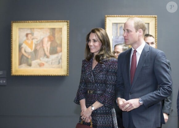 Kate Middleton et le prince William, duc et duchesse de Cambridge, au musée d'Orsay à Paris le 18 mars 2017.