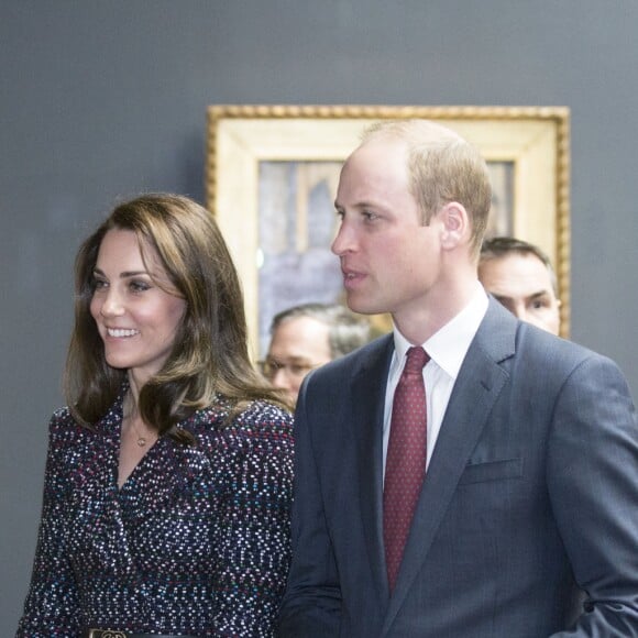 Kate Middleton et le prince William, duc et duchesse de Cambridge, au musée d'Orsay à Paris le 18 mars 2017.