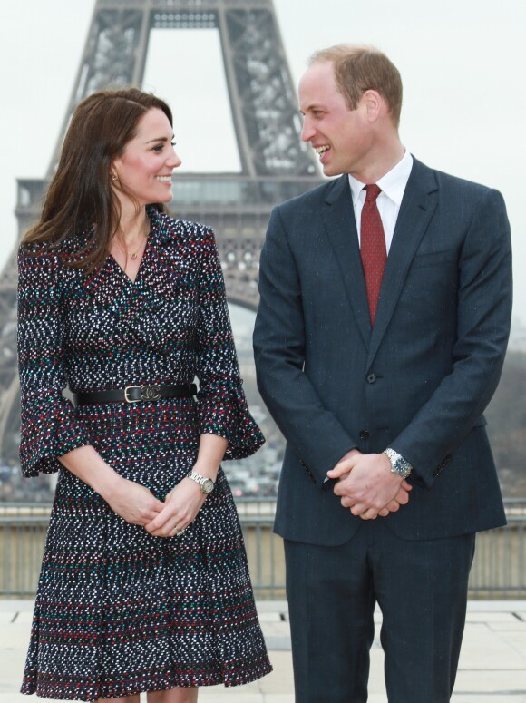 Kate Middleton et le prince William, duc et duchesse de Cambridge, à Paris le 18 mars 2017.