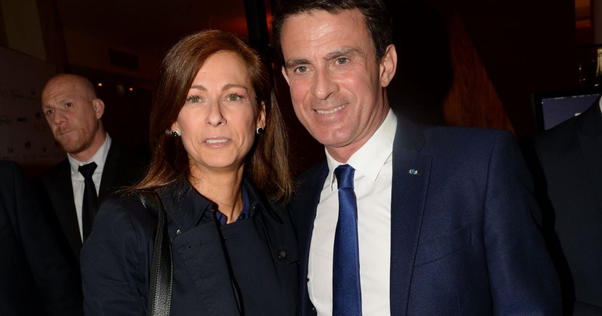 Exclusif Manuel Valls et sa femme Anne Gravoin lors de la soirée d