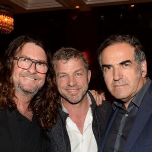 Exclusif - Jacques-Antoine Granjon (fondateur de Vente-Privée.com), Jacques Bungert et Christopher Baldelli lors de la soirée d'inauguration (cocktail dînatoire) du nouveau restaurant, méditerranéen, de la salle Pleyel, le Noto, à Paris, France, le 29 mars 2017. Benjamin Patou et Cyril Colbeau-Justin ont su s'entourer des meilleurs pour Noto. L'architecte L. Gonzalez et l'instigateur du projet B. Patou ont entrecroisé leurs inspirations et leurs imaginaires pour créer Noto. Au piano, le chef P. Charvet. © Rachid Bellak/Bestimage