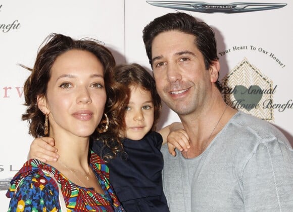 David Schwimmer avec sa femme Zoe Buckman et leur fille Cleo Schwimmer à la journée caritative "Stuart House" à Los Angeles, le 26 avril 2015