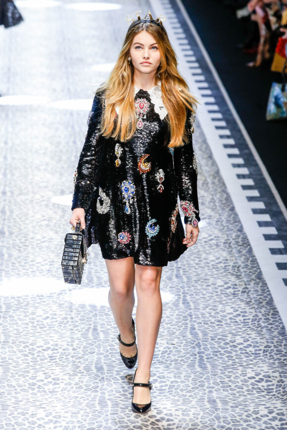 Thylane Blondeau - Défilé de mode prêt-à-porter automne-hiver 2017/2018 "Dolce & Gabbana" à Milan. Le 26 février 2017.
