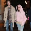 Gabriel-Kane Day-Lewis et sa nouvelle compagne Laura Bensadoun arrivant à la soirée de Carine Roitfeld à l'hôtel Four Seasons George V à Paris, le 4 mars 2017.