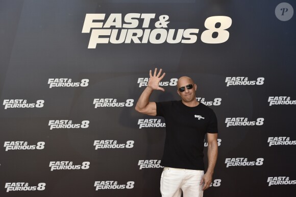 Vin Diesel - Photocall du film "Fast and Furious 8" à Madrid. Le 6 avril 2017.