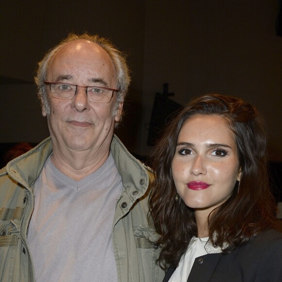 Maxime Le Forestier (Grand Prix de l'UNAC pour la carrière 2014) et Joyce Jonathan ( Grand Prix de l' UNAC de la chanson 2014) - Grands Prix de l' UNAC 2014 à Paris, le 17 mars 2014.