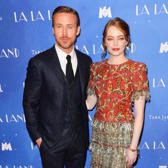 Ryan Gosling et Emma Stone - Avant-première du film "La La Land" au cinéma UGC Normandie à Paris, le 10 janvier 2017. © Coadic Guirec/Bestimage