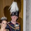 Le prince Joachim et la princesse Marie de Danemark - Soirée du Nouvel An au Palais d'Amalienborg à Copenhague au Danemark le 1er janvier 2017.
