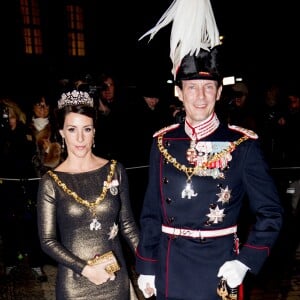 Le prince Joachim et la princesse Marie de Danemark - Soirée du Nouvel An au Palais d'Amalienborg à Copenhague au Danemark le 1er janvier 2017.