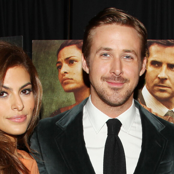 Eva Mendes et Ryan Gosling à New York. Mars 2013.
