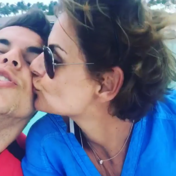 Julien Castaldi en vacances avec sa mère et son frère à Punta Cana en République domincaine. Avril 2017.