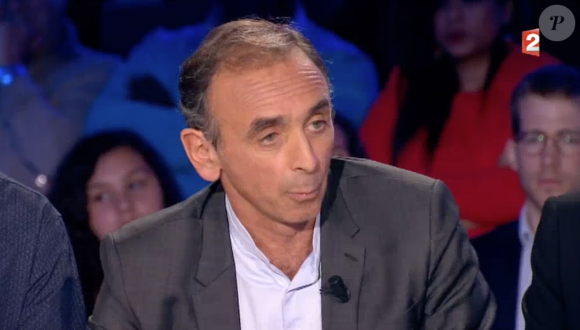 Aymeric Caron insulté par Éric Zemmour dans "On n'est pas couché" sur France 2. Le 15 avril 2017.