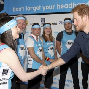 Le Prince Harry a inauguré la "Virgin Money London Marathon Expo" au centre sportif ExCel à Londres, le 19 avril 2017.