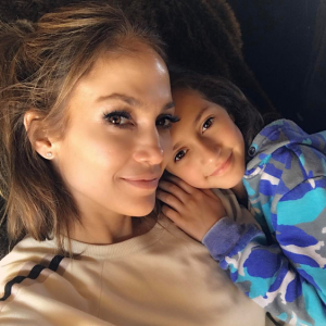 Jennifer Lopez avec sa fille Emme (alias Lulu, 9 ans).