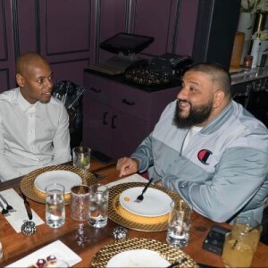 Jay Z, Tyran 'Ty Ty' Smith et DJ Khaled - Dîner d'anniversaire de Lenny Santiago au Beauty & Essex à Los Angeles. Le 18 avril 2017.