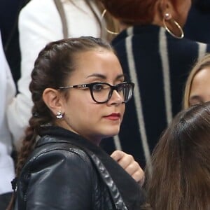 Antoine Griezmann et sa compagne Erika Choperena - Les joueurs retrouvent leur famille dans les tribunes à la fin du match de quart de finale de l'UEFA Euro 2016 France-Islande au Stade de France à Saint-Denis le 3 juillet 2016. © Cyril Moreau / Bestimage