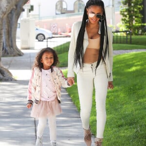 Mel B et sa fille Madison Brown-Belafonte dans les rues de Los Angeles, le 20 avril 2017