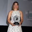 America Ferrera reçoit le prix "Television Chairman's Award" lors de la convention nationale de l'association des sociétés de diffusion à Las Vegas. Le 24 avril 2017 © CPA / Bestimage