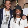 Yannick Noah et son fils Joakim Noah à Paris le 1er juin 2010.