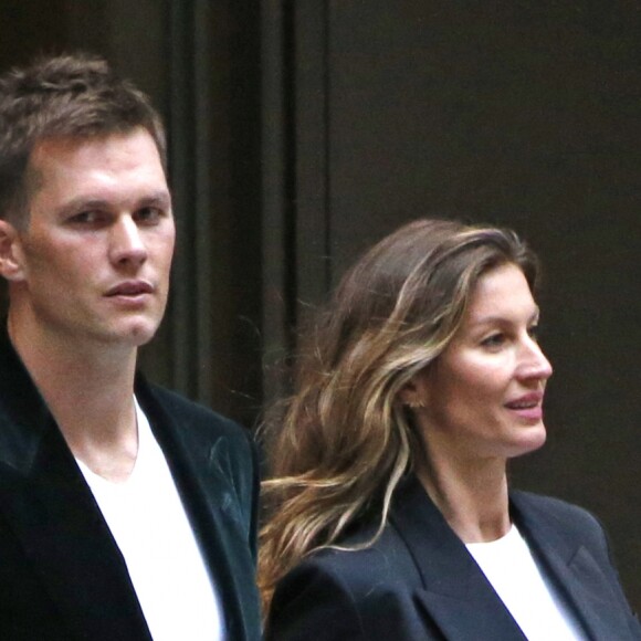 Exclusif - Gisele Bündchen et son mari Tom Brady vont dîner dans un restaurant à New York le 30 avril 2017.