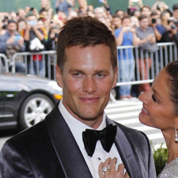 Tom Brady et sa femme Gisele Bündchen, habillée d'une robe Stella McCartney - Met Gala 2017, exposition "Rei Kawakubo/Comme des Garçons: Art Of The In-Between" au Metropolitan Museum of Art. New York, le 1er mai 2017.