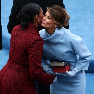 Melania Trump et Michelle Obama au Capitol à Washington, le 20 janvier 2017